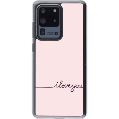 Coque Samsung Galaxy S20 Ultra - Plastique transparent Valentine 2023 i love you writing