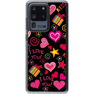 Coque Samsung Galaxy S20 Ultra - Plastique transparent Valentine 2023 love symbols