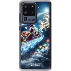 Coque Samsung Galaxy S20 Ultra - Plastique transparent Noël 2023 Père Noël enchanté