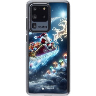 Coque Samsung Galaxy S20 Ultra - Plastique transparent Noël 2023 Père Noël enchanté