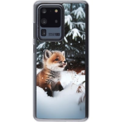 Coque Samsung Galaxy S20 Ultra - Plastique transparent Noël 2023 Renardeau sapin