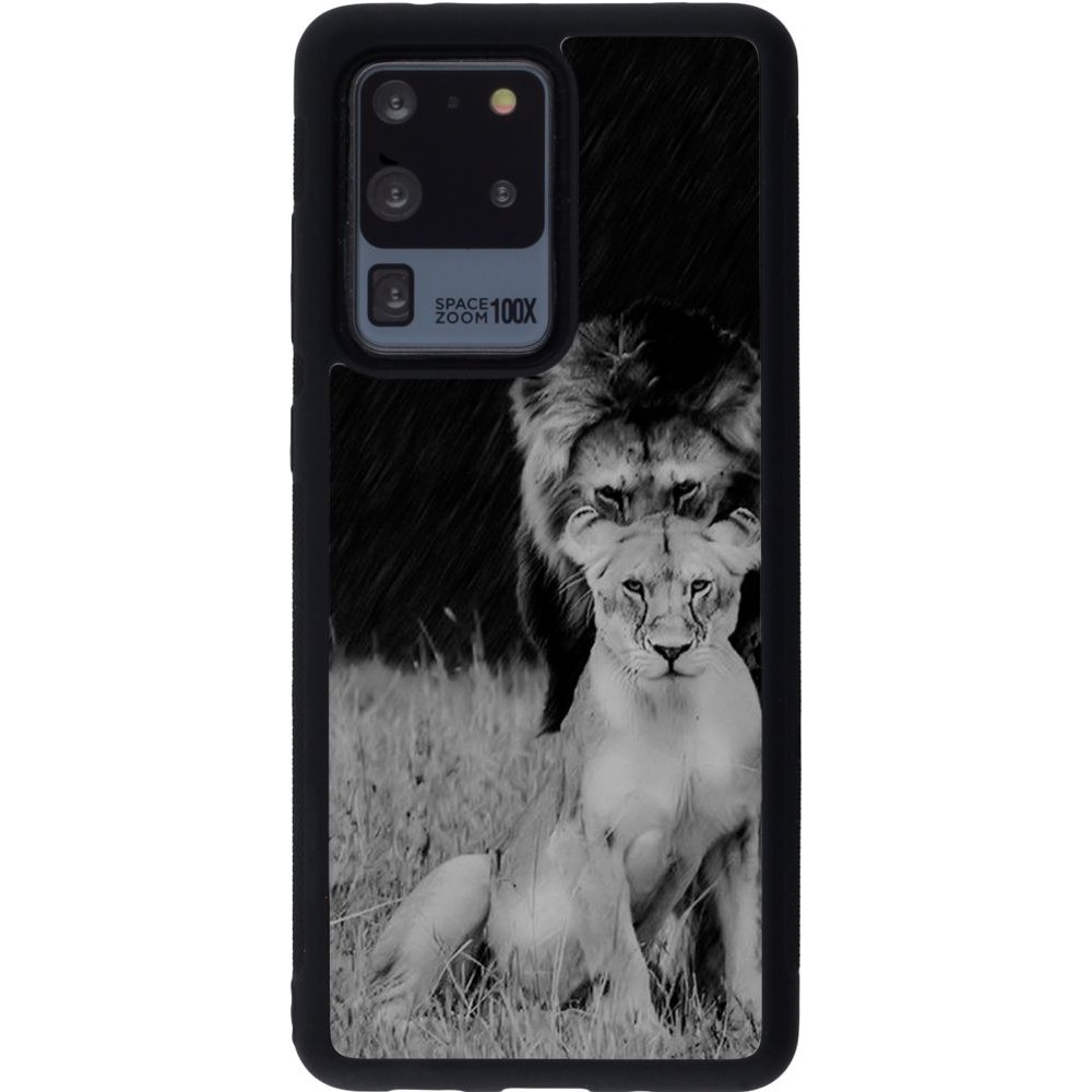 Coque Samsung Galaxy S20 Ultra - Silicone rigide noir Angry lions