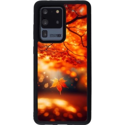 Coque Samsung Galaxy S20 Ultra - Silicone rigide noir Automne Magique Orange