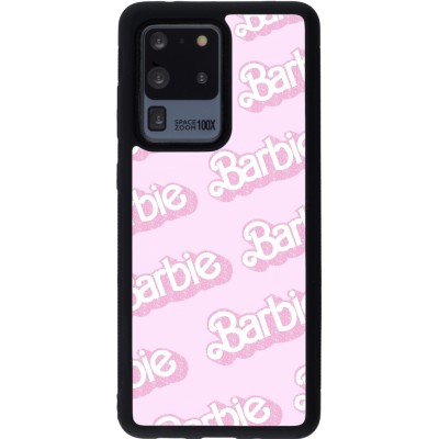 Coque Samsung Galaxy S20 Ultra - Silicone rigide noir Barbie light pink pattern