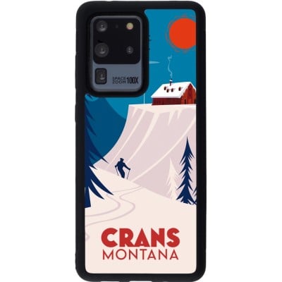 Coque Samsung Galaxy S20 Ultra - Silicone rigide noir Crans-Montana Cabane