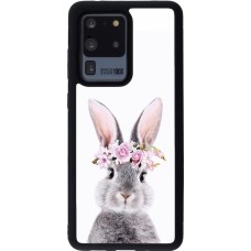 Coque Samsung Galaxy S20 Ultra - Silicone rigide noir Easter 2023 flower bunny