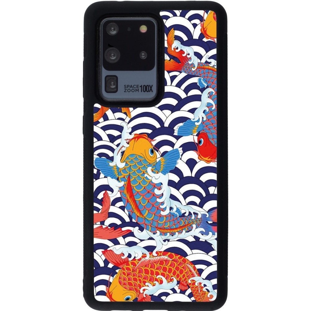 Samsung Galaxy S20 Ultra Case Hülle - Silikon schwarz Easter 2023 japanese fish