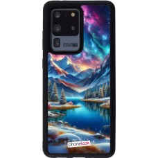 Coque Samsung Galaxy S20 Ultra - Silicone rigide noir Fantasy Mountain Lake Sky Stars