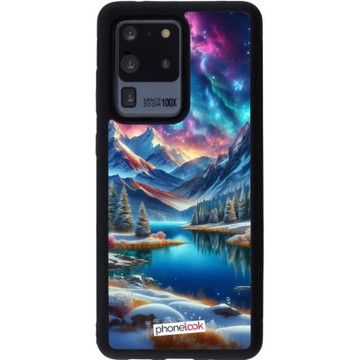 Coque Samsung Galaxy S20 Ultra - Silicone rigide noir Fantasy Mountain Lake Sky Stars