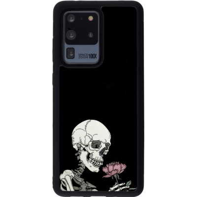 Coque Samsung Galaxy S20 Ultra - Silicone rigide noir Halloween 2023 rose and skeleton