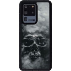 Coque Samsung Galaxy S20 Ultra - Silicone rigide noir Halloween 2024 smoky skull