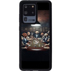 Coque Samsung Galaxy S20 Ultra - Silicone rigide noir Les pokerdogs