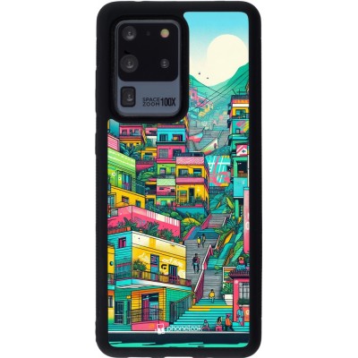 Coque Samsung Galaxy S20 Ultra - Silicone rigide noir Medellin Comuna 13 Art