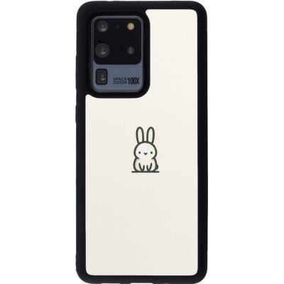 Coque Samsung Galaxy S20 Ultra - Silicone rigide noir Minimal bunny cutie