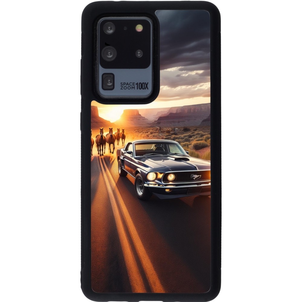 Coque Samsung Galaxy S20 Ultra - Silicone rigide noir Mustang 69 Grand Canyon