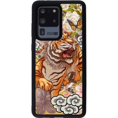 Coque Samsung Galaxy S20 Ultra - Silicone rigide noir Spring 23 japanese tiger