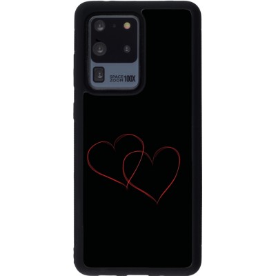 Coque Samsung Galaxy S20 Ultra - Silicone rigide noir Valentine 2023 attached heart