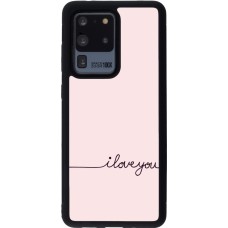 Coque Samsung Galaxy S20 Ultra - Silicone rigide noir Valentine 2023 i love you writing