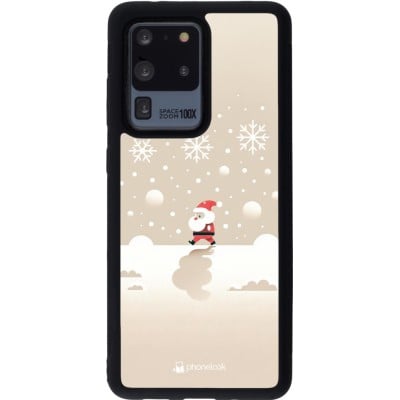 Coque Samsung Galaxy S20 Ultra - Silicone rigide noir Noël 2023 Minimalist Santa