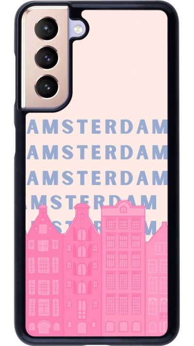 Coque Samsung Galaxy S21 5G - Amsterdam Pink Print