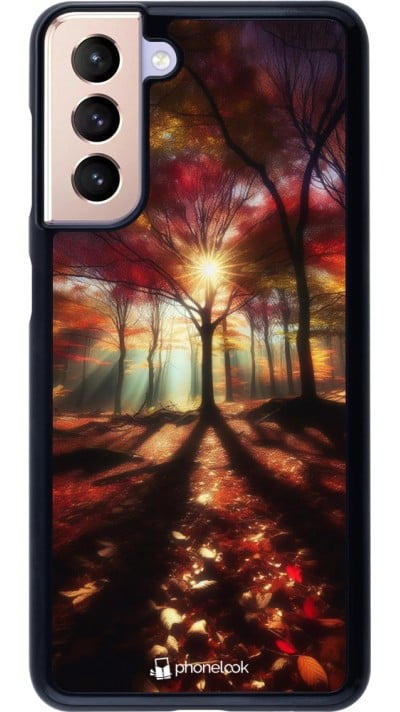 Coque Samsung Galaxy S21 5G - Automne doré glare