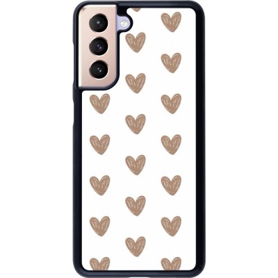 Coque Samsung Galaxy S21 5G - Autumn 2024 brown hearts