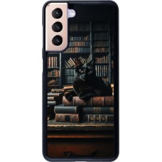 Coque Samsung Galaxy S21 5G - Chat livres sombres