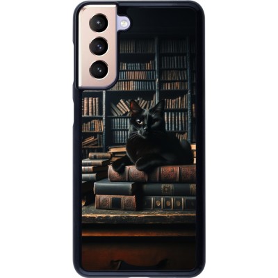 Coque Samsung Galaxy S21 5G - Chat livres sombres