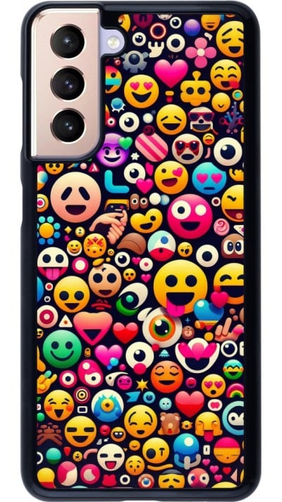 Coque Samsung Galaxy S21 5G - Emoji Mix Color