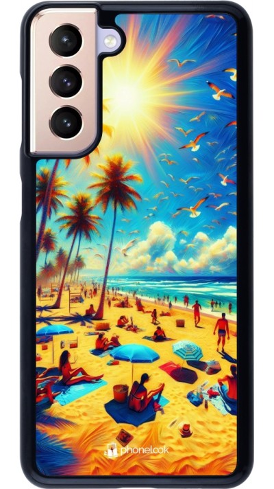 Coque Samsung Galaxy S21 5G - Été Paradis Paint