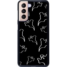 Coque Samsung Galaxy S21 5G - Halloween 2024 black and white ghosts