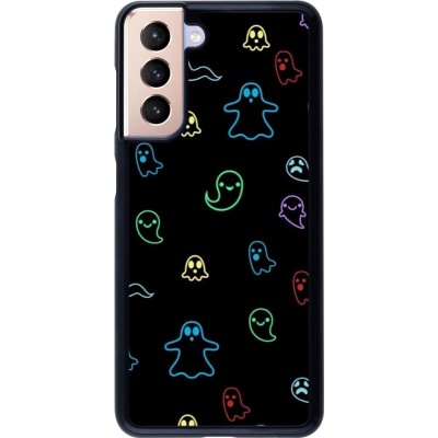 Coque Samsung Galaxy S21 5G - Halloween 2024 colorful ghosts