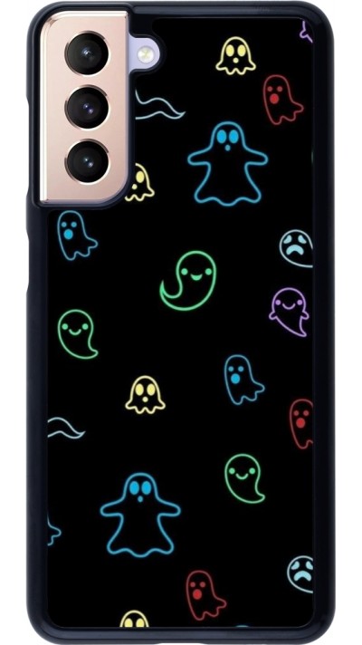 Coque Samsung Galaxy S21 5G - Halloween 2024 colorful ghosts