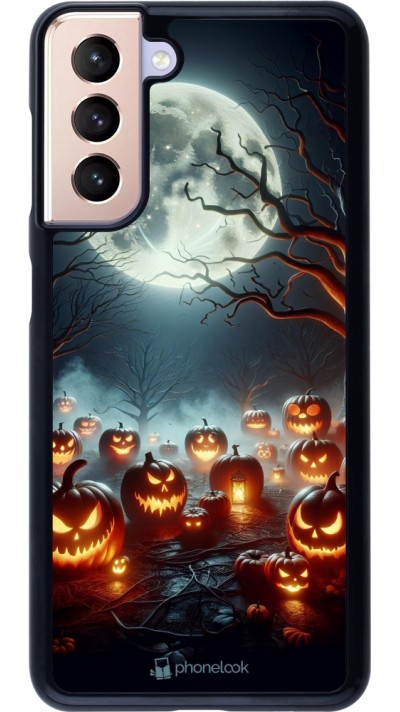 Coque Samsung Galaxy S21 5G - Halloween 2024 Many Pumpkins