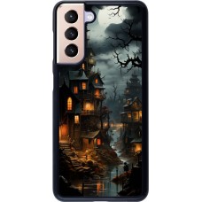 Coque Samsung Galaxy S21 5G - Halloween 2024 scary town