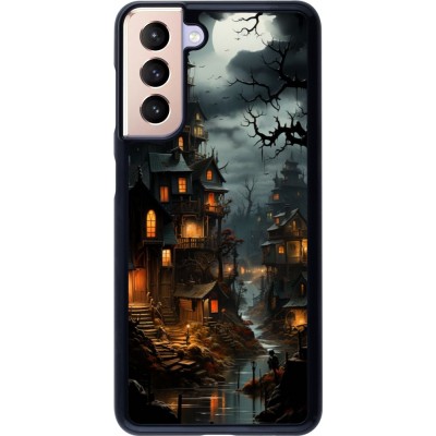 Coque Samsung Galaxy S21 5G - Halloween 2024 scary town