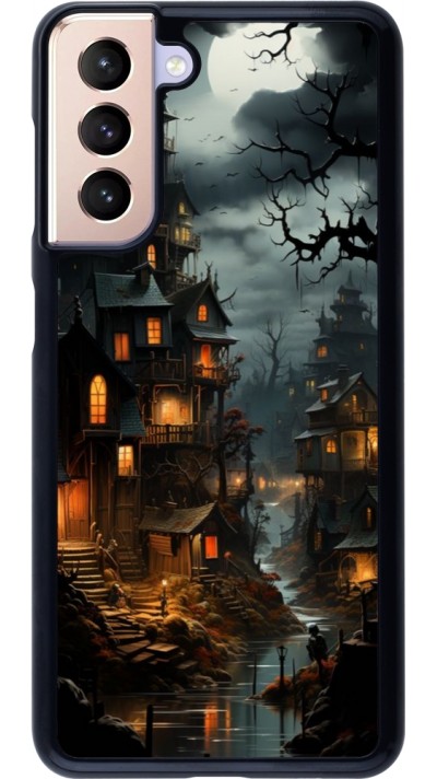 Coque Samsung Galaxy S21 5G - Halloween 2024 scary town