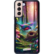 Coque Samsung Galaxy S21 5G - Oiseau Nid Forêt