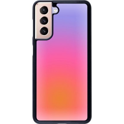 Coque Samsung Galaxy S21 5G - Orange Pink Blue Gradient