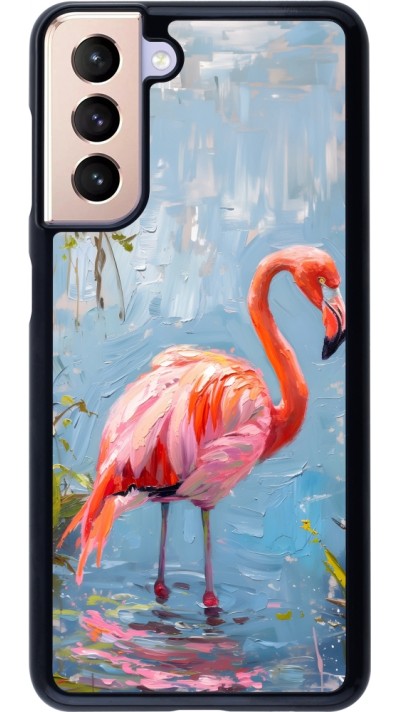 Coque Samsung Galaxy S21 5G - Paint Flamingo