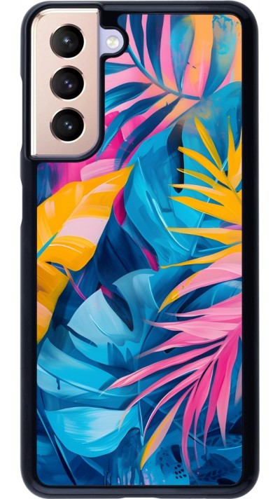 Coque Samsung Galaxy S21 5G - Palms Blue