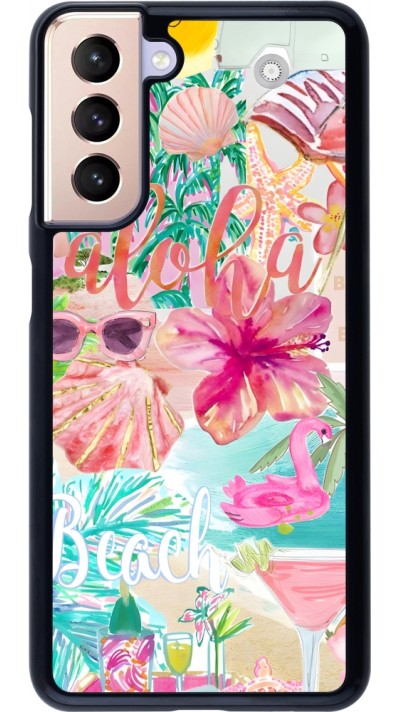 Coque Samsung Galaxy S21 5G - Preppy Collage Aloha