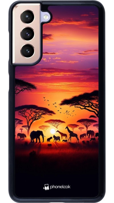 Coque Samsung Galaxy S21 5G - Safari sunset wildlife