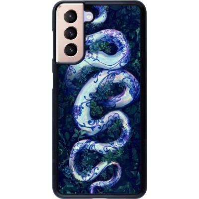 Coque Samsung Galaxy S21 5G - Serpent Blue Anaconda