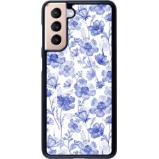 Coque Samsung Galaxy S21 5G - Spring 23 watercolor blue flowers