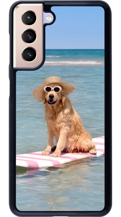 Coque Samsung Galaxy S21 5G - Summer Dog on Paddle