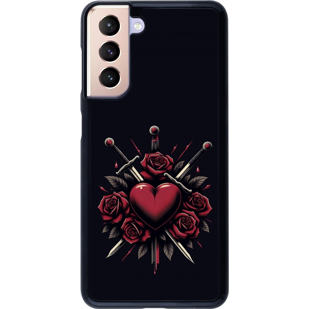 Samsung Galaxy S21 5G Case Hülle - Valentine 2024 gothic love