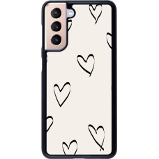 Coque Samsung Galaxy S21 5G - Valentine 2023 minimalist hearts