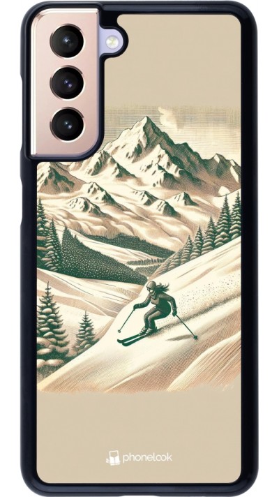 Coque Samsung Galaxy S21 5G - Vintage Ski Mountain