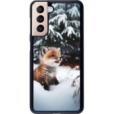 Coque Samsung Galaxy S21 5G - Noël 2023 Renardeau sapin